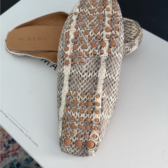M. Gemi Women's Snakeskin Loafers - Picture 2 of 2
